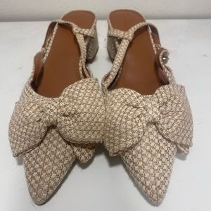 ASOS Tweed Bow Slingback Loafer